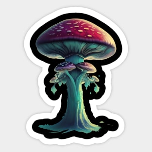 Psychedelic fly agaric Sticker